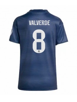 Real Madrid Federico Valverde #8 Replika Borta Kläder Dam 2025-26 Kortärmad